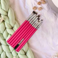 Juego de Brochas de Maquillaje de Alta Calidad de 7/8/15 Piezas, Color Rosa Rojo, Brocha para Rubor, Polvo, Sombra de Ojos, Cejas, Juego de Brochas de Maquillaje Glitz and Glam