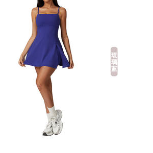 Спортивное платье для гольфа на открытом воздухе с подкладкой для груди, дышащая базовая одежда, юбка для йоги и тенниса, короткая юбка для ходьбы с защитой от просвечивания для женщин - Product Image 4