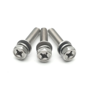 สกรู M6x30L <span class=keywords><strong>ST304</strong></span> หัวหกเหลี่ยมแบบฟิลลิปส์ พร้อมแหวนสปริงแบบแบน - Product Image 3
