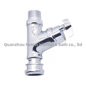Robinet de chasse d'eau en laiton à commande manuelle, type d'angle, à action retardée, pour toilettes, design minimaliste moderne, pression 16 - Product Image 6