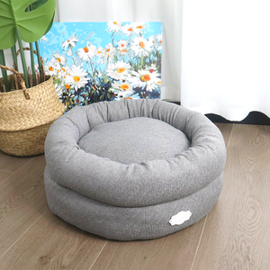 Petopia Doppeldecker Leinen Katzen bett Solid Pattern Sommer nest für Innen katzen Großhandel Bentonit und Gummi häuser - Product Image 2