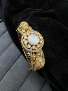 À la mode pour EU & US Style Perle Baroque 18K Plaqué Or Bracelet Opale Pierre Bijoux - Product Image 3