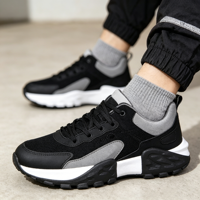 Sneakers en maille premium pour hommes, chaussures de marche respirantes, semelle intermédiaire durable et souple, baskets de course confortables, toutes saisons