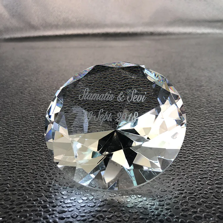 MH-0065L Wholesale Transparent Crystal Diamonds Paper Weight