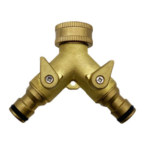 Divisor de agua tipo Y de latón, conectores de 1/2 pulgada para riego de jardín, adaptador de manguera duradero - Product Image 5