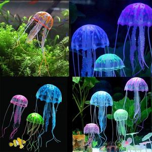 Ornements d'aquarium en forme de <span class=keywords><strong>méduse</strong></span> lumineuse, paysage flottant artificiel, accessoires pour aquarium, plastique durable - Product Image 4