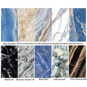 Azulejos de Cerámica de Mármol de Cuerpo Completo de Diseño Exclusivo de 600x1200mm, Azul Exótico <span class=keywords><strong>Mara</strong></span> River y Esmeralda Fría, Azulejos de Lujo para Suelos de Villas - Product Image 6