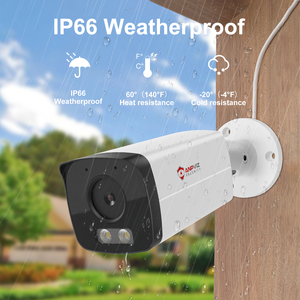 กล้อง <span class=keywords><strong>IP</strong></span> แบบไฮบริด 8MP POE สำหรับภายนอกอาคาร รูปทรงกระบอก พร้อมอินฟราเรดอัจฉริยะและไฟสีคู่ ตรวจจับมนุษย์/ยานพาหนะ ไมโครโฟนในตัว ตัวกล้องโลหะทั้งหมด รองรับ H.265 WDR - Product Image 2