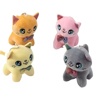 10CM sevimli peluş hayvan kedi anahtarlık bebek Kitty anahtarlık asılı süs dolması kadınlar için hayvan oyuncaklar Kawaii araba anahtarlık hediye - Product Image 1