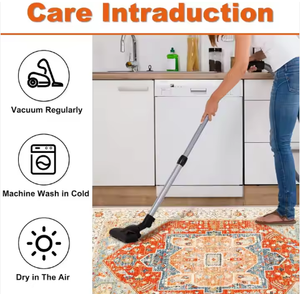 Nuovo Tappeto da Cucina <span class=keywords><strong>Moderno</strong></span> in Poliestere Antiscivolo a Pelo Corto con Stampa Geometrica Lavabile di Alta Qualità - Product Image 4