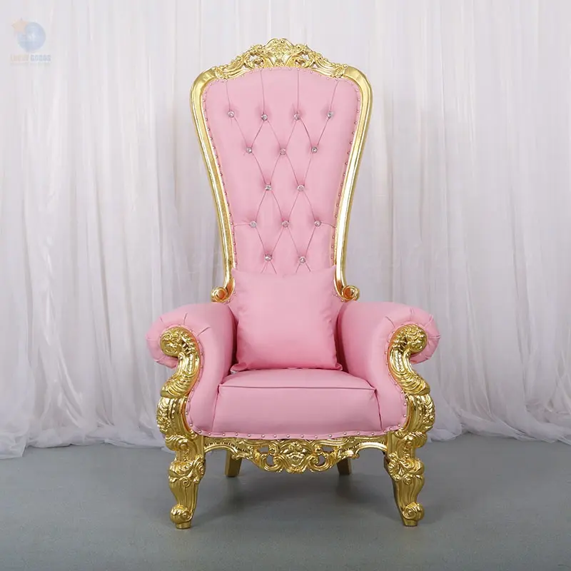 SF210511-6 Wholesale Cheap Luxury High Back Royal Wedding Chairs Throne Chairs for King and Queen Classic Design