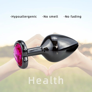 SacKnove Débutant Drôle <span class=keywords><strong>En</strong></span> Forme De Coeur 3 Tailles Butt Plug Dilatateur Ouvre Adulte Anal Sex Toys pour Femmes Couples Stopper Jeu - Product Image 4