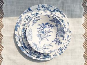 Precio barato, plato de cerámica de tulipán Retro británico, exquisito juego de cena azul y blanco - Product Image 4