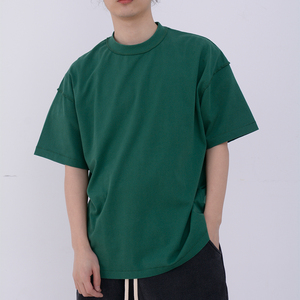 Camiseta YQ Street Style con Logotipo Personalizado, Impresión en Serigrafía, 230 g/m², Algodón, Cuello Cortado Invertido, Cuello Desgastado - Product Image 3