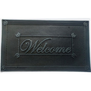 Welcome Rubber <b>Mat</b> Design Rectangle Machine Made Anti <b>Slip</b> Washable Durable Eco-Friendly Flower Pattern 2kg Outdoor Home Office - Product Image 3