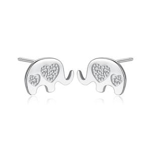 CZCITY Style Coréen Belle Éléphant Boucles <span class=keywords><strong>D</strong></span>'oreilles pour Les Femmes 925 En <span class=keywords><strong>Argent</strong></span> Sterling Boucles <span class=keywords><strong>D</strong></span>'oreilles Stud Nouvelle Mode - Product Image 1