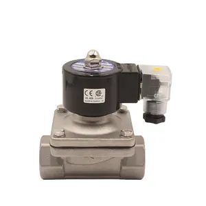 Dn25 1 Inch 2 Way 24vac Normally Open Diaphragm Type Stainless Steel Air Threaded Port Solenoid Valve