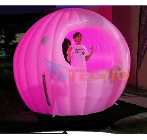 <span class=keywords><strong>Cabina</strong></span> de <span class=keywords><strong>DJ</strong></span> redonda portátil con luz Led grande para escenario, <span class=keywords><strong>cabina</strong></span> inflable para <span class=keywords><strong>DJ</strong></span>, tienda de fiesta para club nocturno - Product Image 4