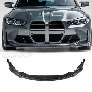 Gloss Black Front Bumper Lip Spoiler Diffuser <b>Splitters</b> Body Kit Aprons Cover Guard Trim for BMW M3 G80 M4 G82 2021 2022 2023+ - Product Image 1