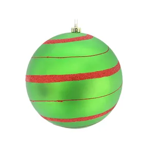 定制250毫米多色圣诞球套装圣诞饰品塑料悬挂圣诞球树装饰