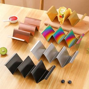 Support de tacos en acier inoxydable, plateau de présentation pour tortillas et crêpes mexicaines, idéal pour les tacos mexicains - Vente chaude - Product Image 2