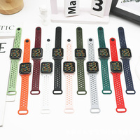 Jam Tangan Elektronik Digital LED Persegi Panjang Model Terbaru Grosir Pabrik, Fashion, Sporty, Bercahaya, Cocok untuk Pelajar, Outdoor, Pesta, Anak-anak, Unisex
