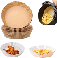 Papier sulfurisé jetable écologique de haute qualité pour friteuse à air, anti-roulement, imperméable, résistant au four, idéal pour sandwichs et sushis