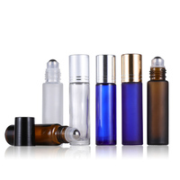 Flacon roll-on en verre transparent, bleu ou brun de 5 ml, 10 ml, 15 ml pour huiles essentielles – Fabrication chinoise