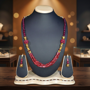 Parure de bijoux en alliage pour femme, style antique, vente en gros - A2952 Rubis pour mariage et anniversaire - Product Image 2
