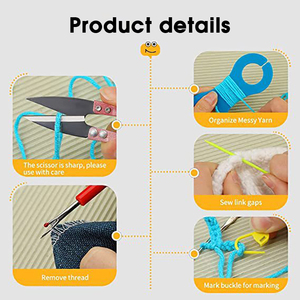 New 2mm-10mm Portable Aluminum <b>Crochet</b> <b>Hooks</b> and Yarn Knitting Needles Set 85pcs Colorful Sewing Kit - Product Image 4