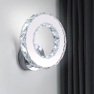 Lámpara de Pared <span class=keywords><strong>LED</strong></span> Moderna de Acero Inoxidable <span class=keywords><strong>con</strong></span> Cristal, Base E26, 10W, para Apartamento, Sala de Estar, Comedor, Pasillo, Escalera - Product Image 3