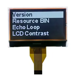 2.4 Inch St7565P 18Pins Socket Fpc Spi Interface 12864 Dfstn Black Graphic Lcd 12864 Lcd Custom Mono Lcd Display