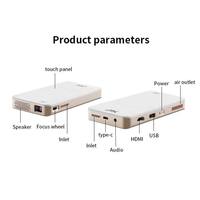 Proyector DLP Android de Bolsillo, Mini Portátil, para Cine en Casa, OEM/ODM, con 3D Pasivo, WiFi 2.4G/5G, 70 ANSI Lúmenes, Altavoces Integrados