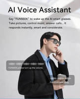 Lunettes Intelligentes IA AG18 410 mAh : Traduction Photo en Temps Réel, Dialogue Vocal, Enregistrement Audio, Vidéo 2K, Chargement Type-C, Portables