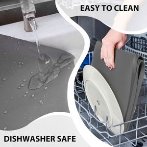 Protecteur de dessus pour lave-linge et sèche-linge, tapis en silicone imperméable et lavable pour la protection supérieure des machines à laver et à sécher - Product Image 6