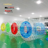 Équipement de parc aquatique, rouleau gonflable, piscine extérieure, jouets pour enfants, boule aquatique transparente épaisse de couleur