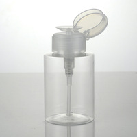 Flacon pompe à pression sécurisé pour l'acétone, 150 ml, 180 ml, pour dissolvant de vernis à ongles, maquillage, conteneur vide en PET rechargeable pour alcool