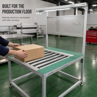 Ligne de production de convoyeurs à rouleaux en acier inoxydable pour l'usine de fabrication de quincaillerie, tri et transfert de pièces