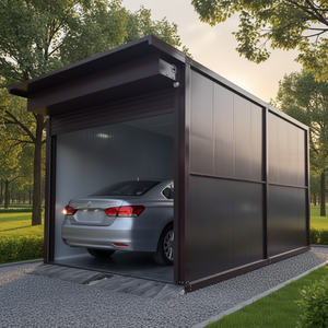 <span class=keywords><strong>Garage</strong></span> modulaire en conteneurs |   Abri de voiture préfabriqué avec porte à enroulement automatique - Product Image 3