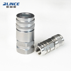 ข้อต่อไฮดรอลิกแบบหน้าเรียบขนาด 3/8 นิ้ว เกลียว NPT 1/2 ISO16028 พร้อมจุก/ข้อต่อแบบตัวเมียและตัวผู้ ชุดฝาครอบกันฝุ่น - Product Image 2