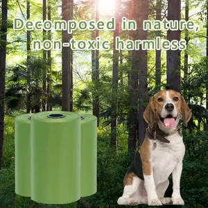 أكياس صديقة للبيئة قابلة للتحلل للحيوانات الأليفة براز الكلب الأخضر صنع من مادة EPI كيس براز اللافندر