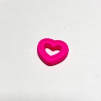 Perles fluorescentes creuses en forme de cœur pour la fabrication de bijoux DIY, accessoires pour chaînes de téléphone, pendentifs de sac et porte-clés