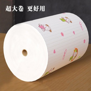 Lazy Cleaning <b>Cloth</b> Kitchen Absorbent Non Woven Fabric Dishwashing Rag Printed Version Disposable Cleaning <b>Cloth</b> - Product Image 1