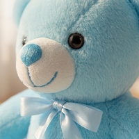 Ours en peluche super doux personnalisé en gros, jouet en peluche bleu en vrac, poupée OEM rembourrée en coton PP, certifiée EN71 pour bébés