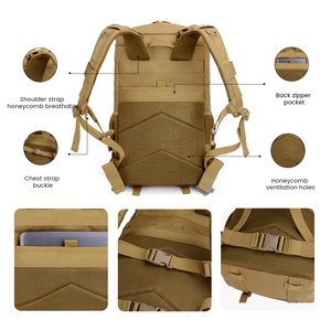 Sac à dos tactique résistant à l'eau LUPU 20-35L, sac à dos Molle multi-poches, sac de voyage en Oxford pour la randonnée et le camping - Product Image 3