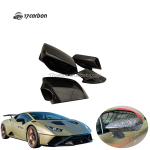 Cubiertas de Espejos Laterales de Fibra de Carbono Seca Estilo OEM para <span class=keywords><strong>Lamborghini</strong></span> Huracán STO - Product Image 1