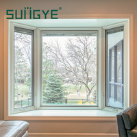 Fenêtre à battant en aluminium SUNGYE, résistante aux ouragans, avec verre trempé anti-impact, ouverture vers l'extérieur, pour villa - Vente chaude