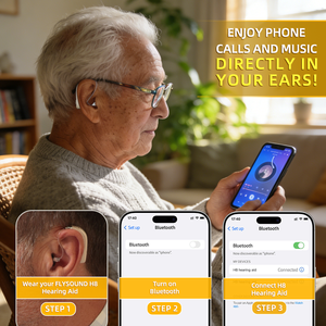 Audífonos Flysound 2025 Programables para Sordera Profunda, <span class=keywords><strong>Izquierdo</strong></span> y Derecho, Invisibles, con Bluetooth Inalámbrico, de China, <span class=keywords><strong>en</strong></span> Prueba - Product Image 2