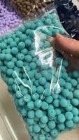Perles en velours acrylique 10 mm couleur macaron, faites à la main, accessoires DIY, perles rondes en plastique pour sacs - Vente chaude
