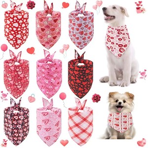 Pañuelos Triangulares de Polialgodón para Perros al por Mayor, Accesorios para Mascotas para el Día de San Valentín - Product Image 1